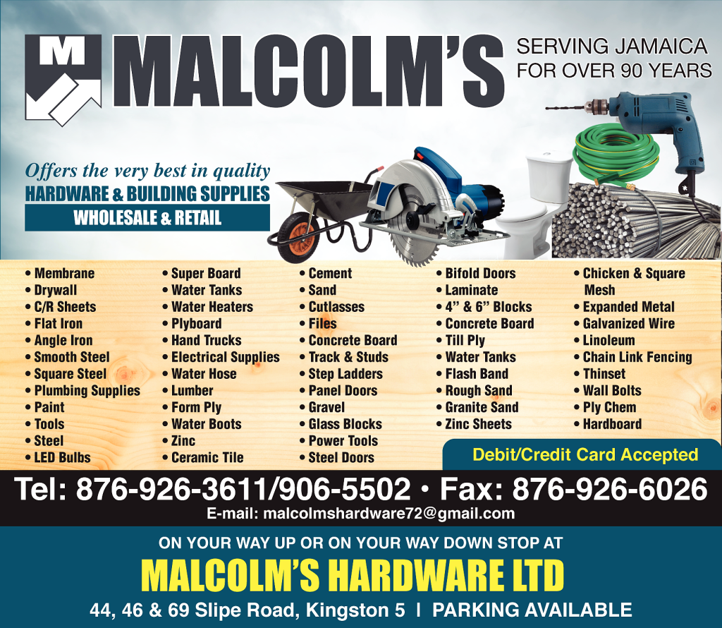 Malcolm's Hardware Limited contact number and location offers the very best in quality hardware and building supplies wholesale and retail
