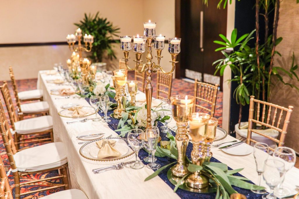 A wedding reception is a party usually held after the completion of a marriage ceremony as hospitality for those who have attended the wedding,