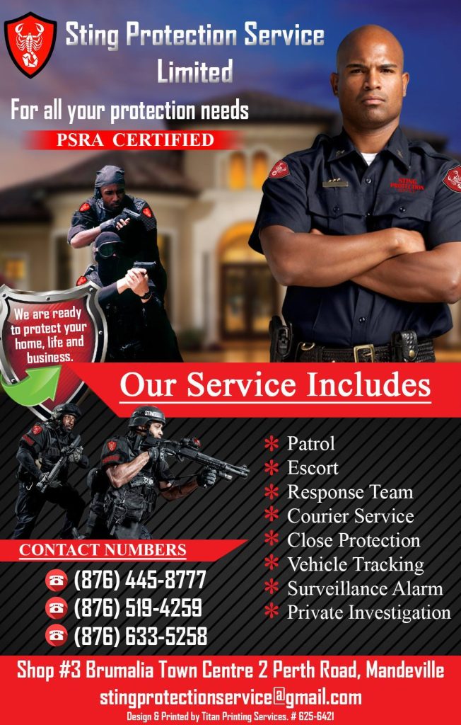 Sting Protection Service Limited - Security Guard & Patrol Service in Jamaica
