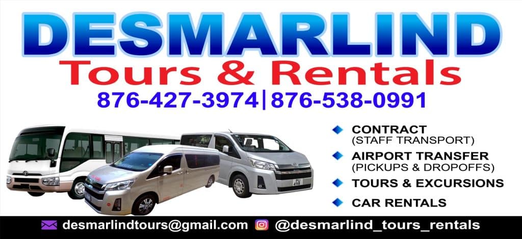 Desmarlind Tours and Rentals business card